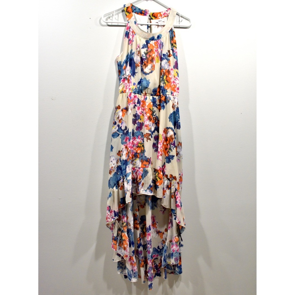 BAR III Macy's perfect floral hi low dress S